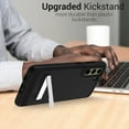 thumbnail image 5 of CoverON For Samsung Galaxy S21 FE Phone Case, Slim Metal Kickstand Rugged Dual Layer Cover, Black, 5 of 8