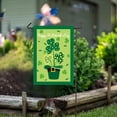 thumbnail image 4 of St Patricks Day Garden Flag Outdoor Holiday Decor for Patio Yard Irish Theme with Shamrock Leprechaun Harp Design(Green), 4 of 6