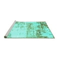 thumbnail image 2 of Ahgly Company Machine Washable Indoor Rectangle Oriental Turquoise Blue Industrial Area Rugs, 2' x 5', 2 of 4