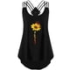 thumbnail image 2 of Camiseta de tirantes sin mangas con estampado de girasol para mujer Pompotops lopia989028, 2 of 3