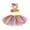 R230/Multicolour1, variant on Girls Dresses Girls Tropical Luau Party Dress With Skirt For Beach Bonfire Dance Performance And Theme Celebration 0-1 Years