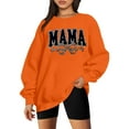 thumbnail image 2 of Women's Oversized Mama Crewneck Sweatshirt - Casual Round Neck Long Sleeve Pullover Top, 2 of 4