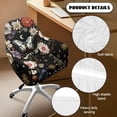 thumbnail image 5 of Xixirimido Butterfly Moon Daisy Flower Pattern Stretch Office Chair Cover Desk Chair Cover for Armrest Chair Universal Swivel Chair Slipcovers Mid Back Accent Dining Chair Protector, 5 of 7