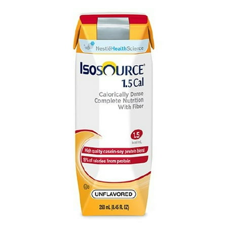 Case Supplement - Isosource 1.5 Cal Formula Unflavored (Formerly Vanilla), 250 Ml., 8.45 Oz., Tube Feeding Formula - Case of 24 by Isosour