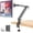 Up to 18.5'', variant on Portable  Stand Large Clamp - Heavy Duty   supports up to 4.4 lbs 16" 17.3" 18.5 inch 360? Rotating Base Swivel Foldable Desk Stand for iPad Holder Tablet Mount for Kitchen/Travel
