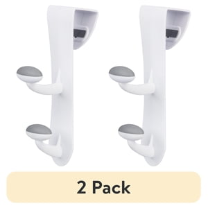 Mainstays Over-the-Door Non-Slip Hooks, 2-Pack, White