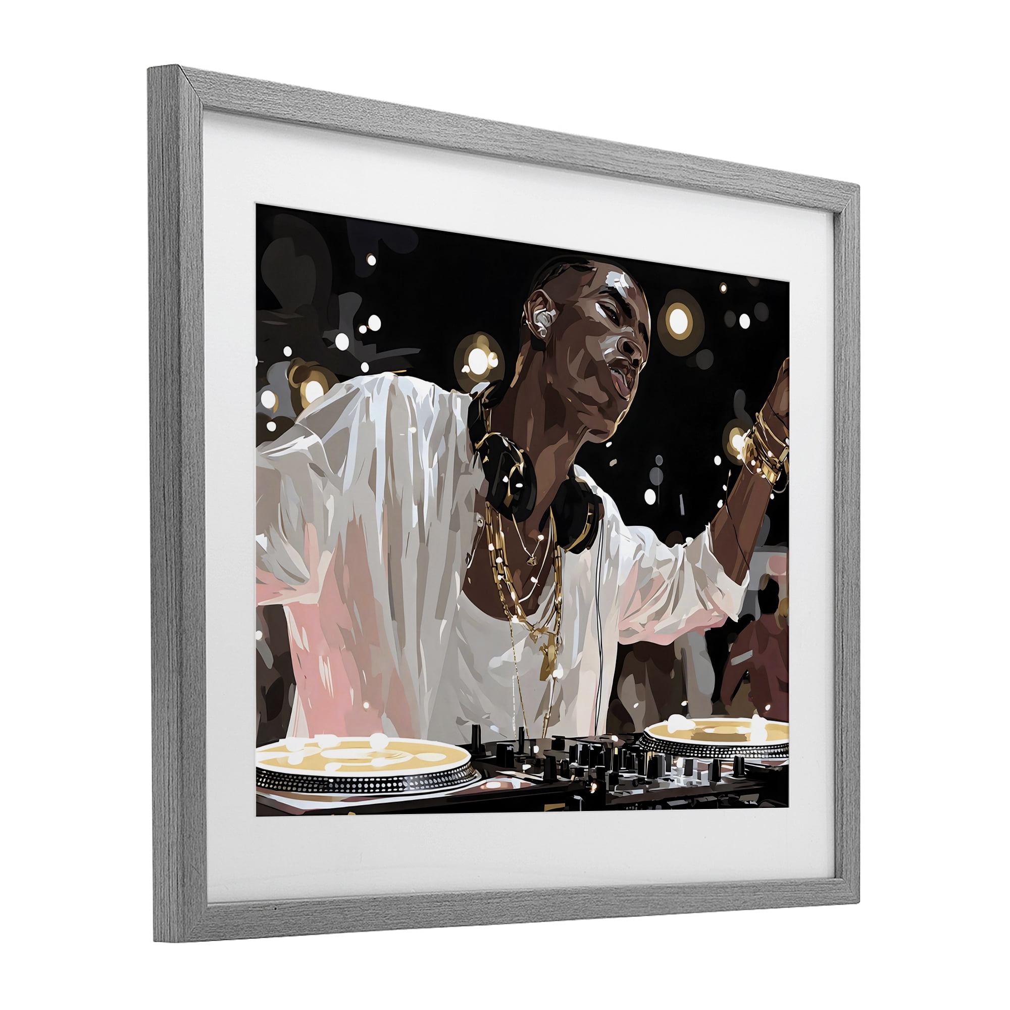 Stupell Industries Music In His Soul Gray Framed Print Under Glass, design by Franklyn Gregory