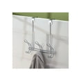 thumbnail image 3 of iDesign Chrome Classico 3-Hook Over the Door Storage Rack, 11.5" H x 8.9" W x 3.9" L, 3 of 3