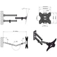 thumbnail image 7 of Adjustable Wall Mount Bracket, Rotatable TV Stand with Spirit Fit for 26''-55" TVs Black, 7 of 7