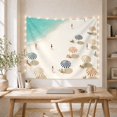 thumbnail image 5 of Ocean Waves Aerial with Down Bright Sunny Beach, Mystical Fantasy for Space Lovers, Galaxy Room Decor, Housewarming Gift, Tapestry Wall Hanging for Bedroom and Dorm, 5 of 7