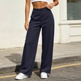 thumbnail image 5 of VBVC Women's High Waisted Wide Leg Pants , Quick-Dry Yoga Pants For Women,Ladies' Stretchy Athleisure Trousers with Pockets,Navy,XS-XL, 5 of 6