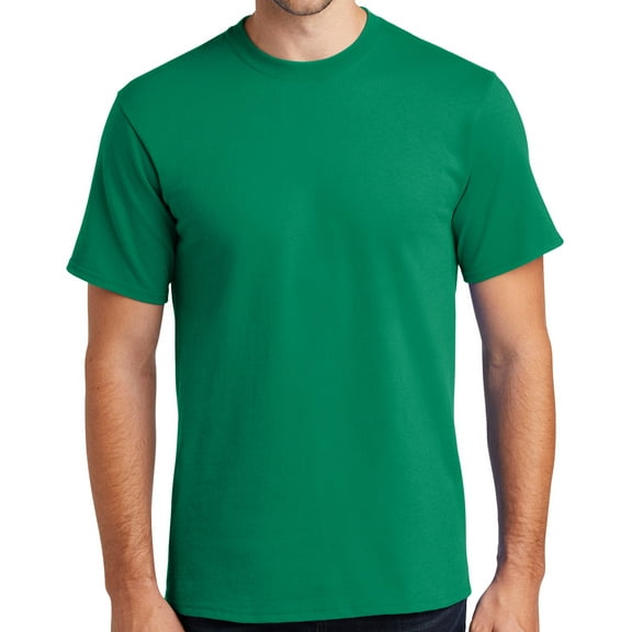 Mens Heavyweight Rugged 100% Cotton Tee Shirt, Large Kelly Green (TALL SIZE)