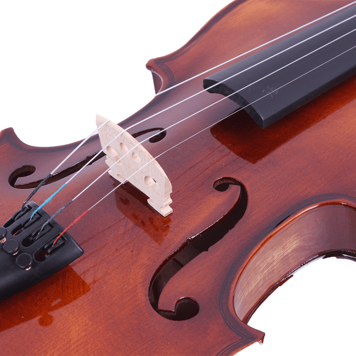 Hassch Acoustic Violin with Case, 4/4 Violin with Bow, Rosin, Strings, Shoulder Rest and Electronic Tuner, Dark Goldenrod