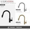 thumbnail image 3 of Single Handle Matte Black RO Filter-Ready Pull-Down Kitchen Faucet, 3 of 15
