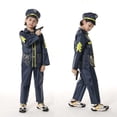 thumbnail image 4 of Disfraz de policía para niños, conjunto de cosplay para fiesta de Halloween, disfraz de actuación de Interpol para niños, 4 of 5