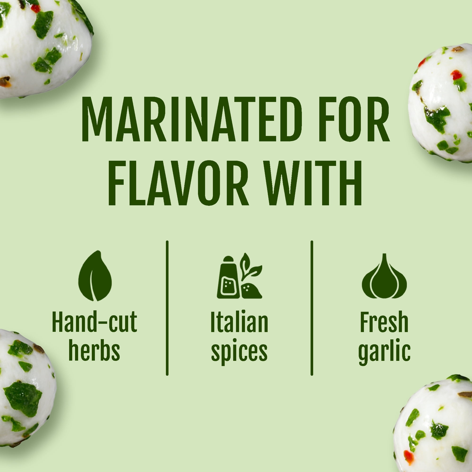 Formaggio Cheese Marinated Mozzarella Balls in Oil with Herbs and Spices, 12 oz