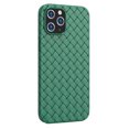 thumbnail image 1 of Lojalitet Compatible con iP14Pro 6.1, Funda para teléfono con diseño de Textura de Cuero y Tejido, Material de TPU, Ultrafina, Verde, 1 of 5