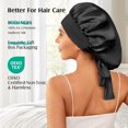 thumbnail image 2 of JUNWELL 100% Mulberry Silk Bonnet for Sleeping Women - Double Layer Silk Hair Wrap – Non-Slip Silk Turban - Hair Silk Bonnet for Sleeping Women - Silk Cap for Sleeping, 2 of 5