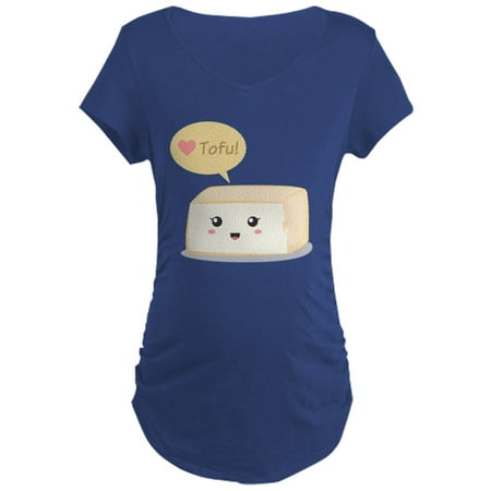

CafePress - Kawaii Tofu Asking People T Maternity Dark T Shirt - Maternity Dark T-Shirt