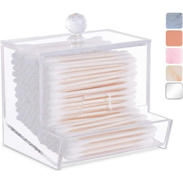 Clear Acrylic Qtip Holder Canister for QTip Brand Cotton Swabs