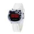 thumbnail image 1 of Reloj electrónico con luz LED y diseño de gato de dibujos animados, de silicona, para adolescentes, para mujeres y estudiantes, 1 of 5