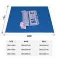 thumbnail image 3 of TEQUAN Double Layer Plush Bed Blanket, Blue Eat Sleep Games Tags Pattern Cozy Soft Air Conditioner Throw Blankets, 50" x 40", 3 of 7