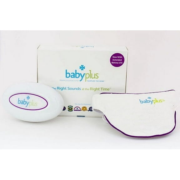 BabyPlus Prenatal Education System plays gentle heartbeat sounds for baby.  Womb sounds to Promote Bonding, and a Smart, Healthy Baby - Mom's Choice Award Winner 2021