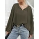 thumbnail image 2 of Las mujeres Batwing manga blusa atada O cuello camisas sueltas MABOTO Jerseys de mujer, 2 of 7