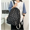 thumbnail image 3 of SDOTXA  Kawaii Floral Print Backpack with Pendant Preppy Backpack Cottagecore Bag Coquette Aesthetic Backpack Daypack (White One Size), 3 of 7