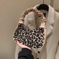 thumbnail image 3 of Bolso de hombro plisado con estampado de leopardo a la moda, bolsos de cuero para mujer (caqui) Likrtyny multifunción de oficina, 3 of 9