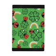 thumbnail image 3 of FUIALDOLG St. Patrick's Teen Trifold Wallet Featuring Ladybug Clover Rainbow, Waterproof Polyester Wallet for Outdoor Sports, 3 of 6