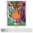 thumbnail image 4 of Autua Tiger Pop Art Flannel Blanket, Lightweight Soft Blanket for All Seasons, Heat Transfer Printing, Multiple Sizes 40x50in, 4 of 6
