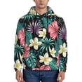 thumbnail image 2 of Bingfone Green Tropical Leaves Men'S Drawstring Hoodie Long Sleeve Pocket Sweatshirts-X-Large, 2 of 9