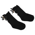 thumbnail image 3 of Calcetines Con Lazo De Princesa, Atractivos, Encantadores, Exquisitos, Diseños Coloridos, 75% Algodón, Calcetines Para Niños, Suaves Y Transpirables Para El Hogar OTVIAP Negro, 3 of 8
