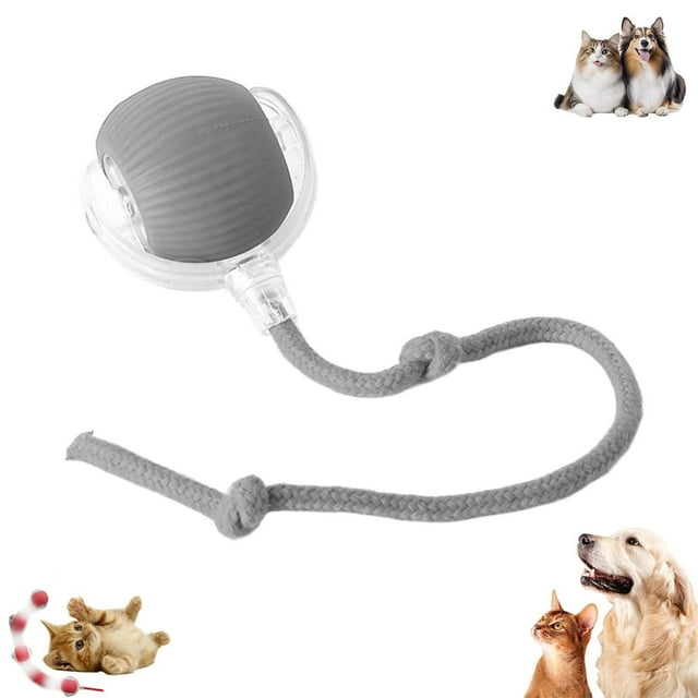 Ulvra Balle pour Chat, Balle pour Chat à Pousser, Balles Intelligentes Interactives / Balles Roulantes Automatiques avec Évitement d'Obstacles, 3 Modes de Jeu, Balle Roulante Automatique Intelligente pour Animal à 360°, Recharge USB Rapide