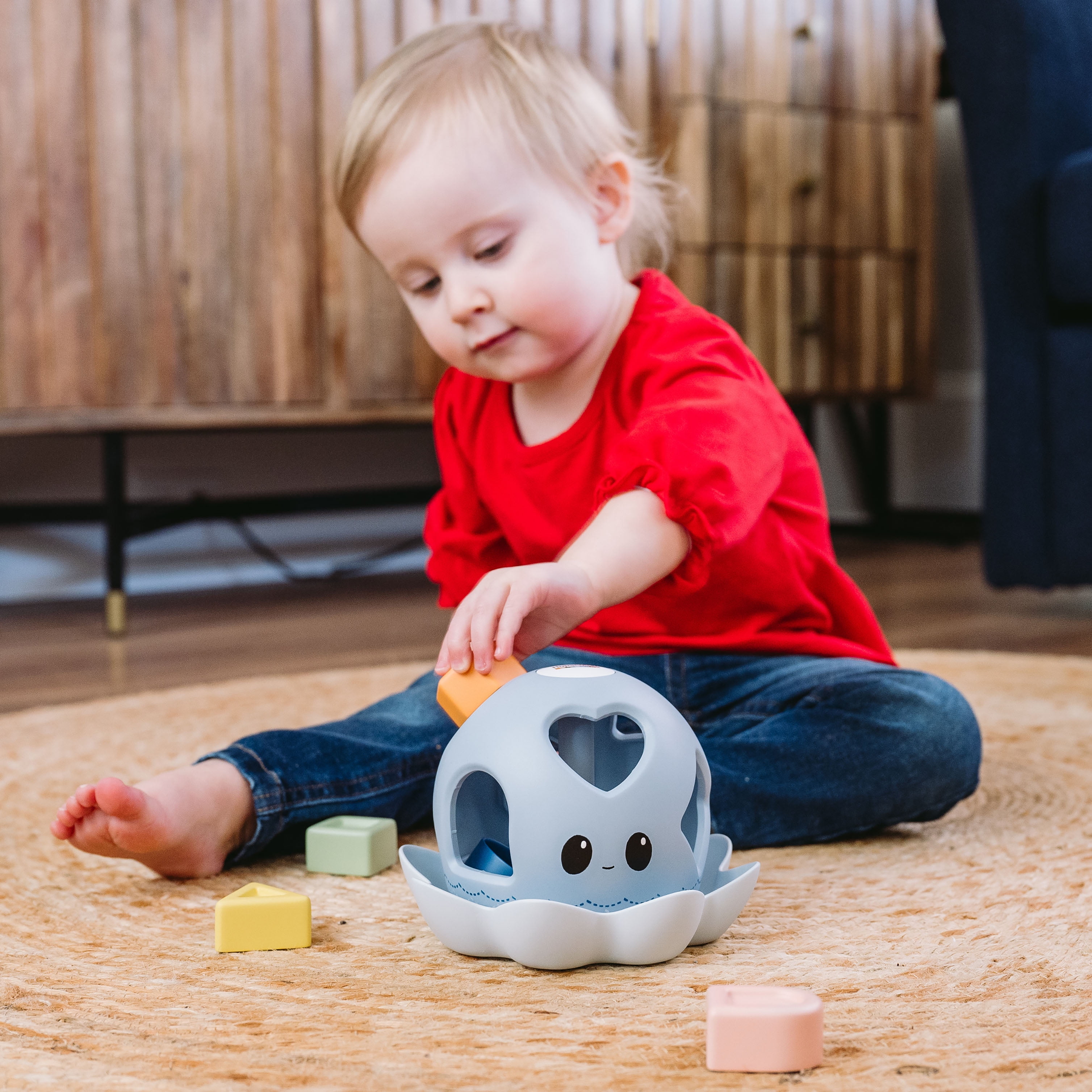 Hopscotch Lane Octotwist - 6 Piece Plastic Shape Sorter Toy for