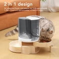 thumbnail image 3 of Alimentación automática para mascotas, dispensador de alimentos y agua retractil giratorio, con capacidad para 1,3 libras de alimentos y 1,3 litros de agua para gatos y, 3 of 7