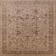 thumbnail image 1 of Ahgly Company Indoor Square Mid-Century Modern Sienna Brown Oriental Area Rugs, 8' Square, 1 of 6