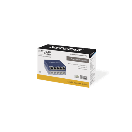 NETGEAR - 5-Port 10/100/1000 Gigabit Ethernet Unmanaged Switch - Blue