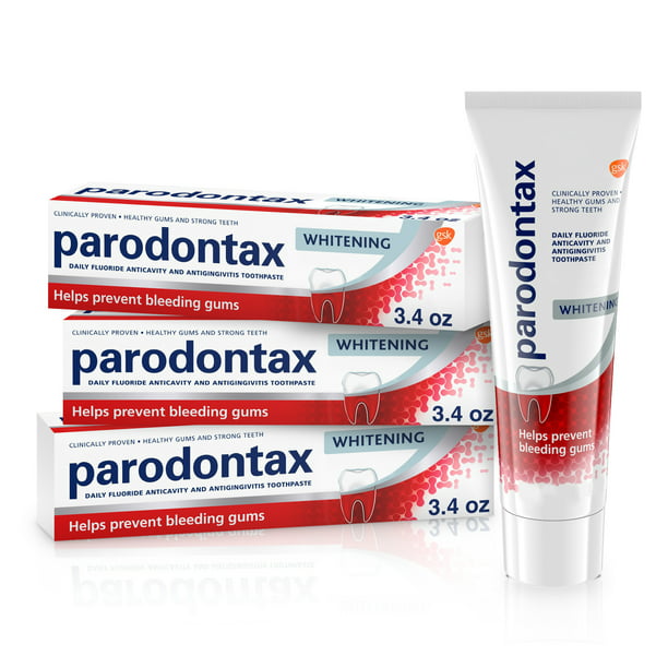 Parodontax Teeth Whitening Toothpaste for Bleeding Gums, 3.4 Oz, 3 - Walmart.com
