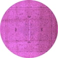 thumbnail image 1 of Ahgly Company Indoor Round Oriental Purple Industrial Area Rugs, 8' Round, 1 of 4