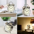 thumbnail image 6 of DESIGNICE Super Loud Alarm Clock for Heavy Sleepers Adults,Twin Bell Retro 4 Inch Silent Non Ticking Quartz with Backlight,Alarm Clocks for Bedrooms,Bedside,Study Room (Bronze), 6 of 7