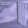 thumbnail image 4 of Samsung Galaxy S24 Case, Slim Liquid Silicone Shockproof Case Soft Scratch Resistant Microfiber Lined Case (Light Purple), 4 of 6