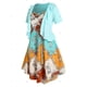thumbnail image 2 of Vestido Talla Extra Estampado Volantes y Bufanda Rosegal Vestidos casuales de talla grande, 2 of 5