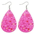 thumbnail image 2 of HOARBOEG Boucles d'Oreilles de la Saint-Valentin Cœur Lèvres Rouges Boucles d'Oreilles Imprimées Double Face Bijoux de la Fête des Mères, 2 of 2