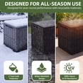 thumbnail image 6 of Dextrus 110 Gallon Waterproof Resin Deck Box, Dark Brown Lockable Outdoor Storage Bin, Heavy-Duty 2-Person Bench Seating for Patio Cushions, Garden Tools, Pool Accessories & Outdoor Daily Essentials, 6 of 7
