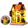 thumbnail image 1 of Nuevas Decoraciones Navideñas Resina Casa Pequeña Navidad Micropaisaje Luminoso Adornos para Casa Nieve Regalo Navidad (H), 1 of 9