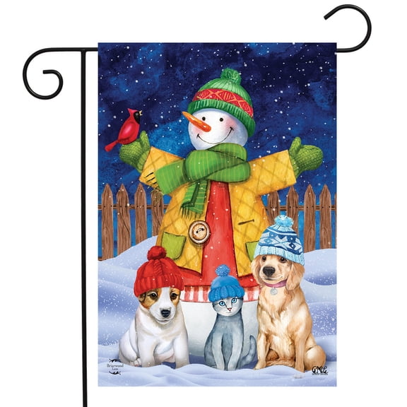 Briarwood Lane Snowman and Friends Garden Flag