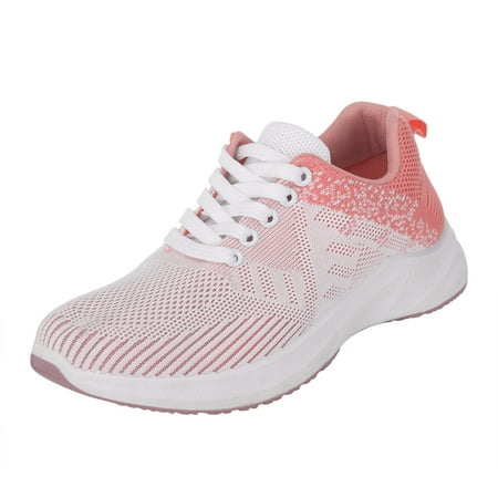 

Fsqjgq Club C Double Womens Fashion Summer and Autumn Women Flat Mesh Breathable Colorblock Lace Up Casual Style Shoes for Men Under 20 Pink 41
