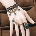 thumbnail image 6 of SPRING PARK Vintage Women Black Lace Flower Hand Harness Cuff Bracelet Chain Ring Gift, 6 of 7